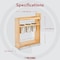 Rev-A-Shelf Maple Veneer, Light Brown, 9.25 in W, 25.6 in H, 21.75 in D, 21.75 in L, Light Brown 449UT-BCSC-8C - alternate 3